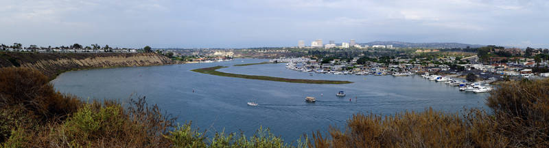 the bay from above